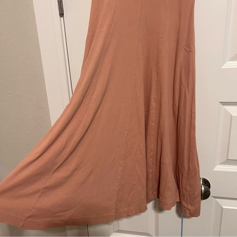 Zara Tan Ribbed Midi Dress - Picture 5 of 8